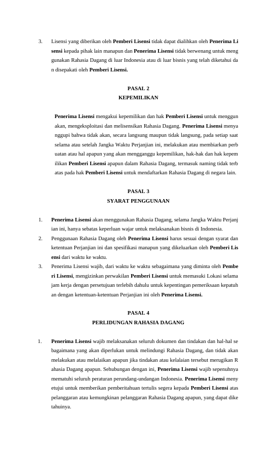 Pratinjau Perjanjian Lisensi Rahasia Dagang halaman 2