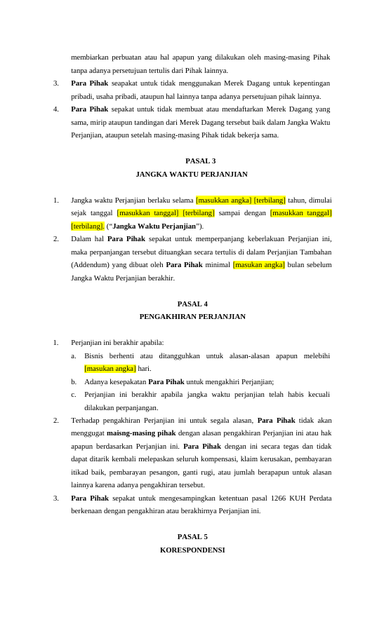 Pratinjau Perjanjian Antar Pemegang Merek halaman 2
