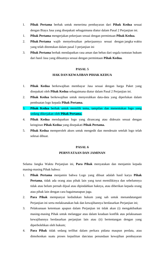 Pratinjau Perjanjian Jasa Pembuatan Logo halaman 3