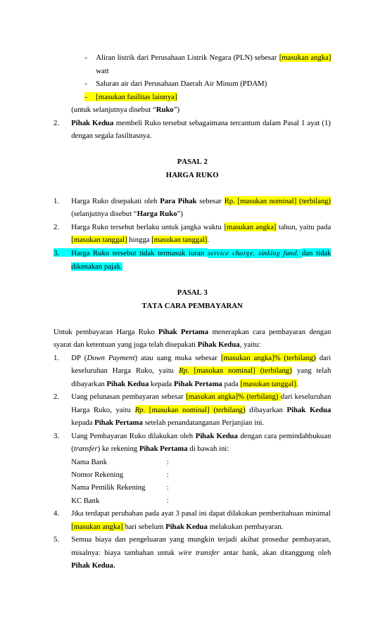 Pratinjau Perjanjian Jual Beli Ruko halaman 2