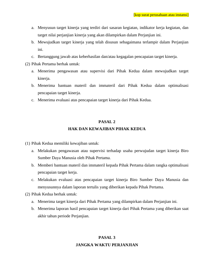 Pratinjau Perjanjian Kinerja Biro SDM halaman 3