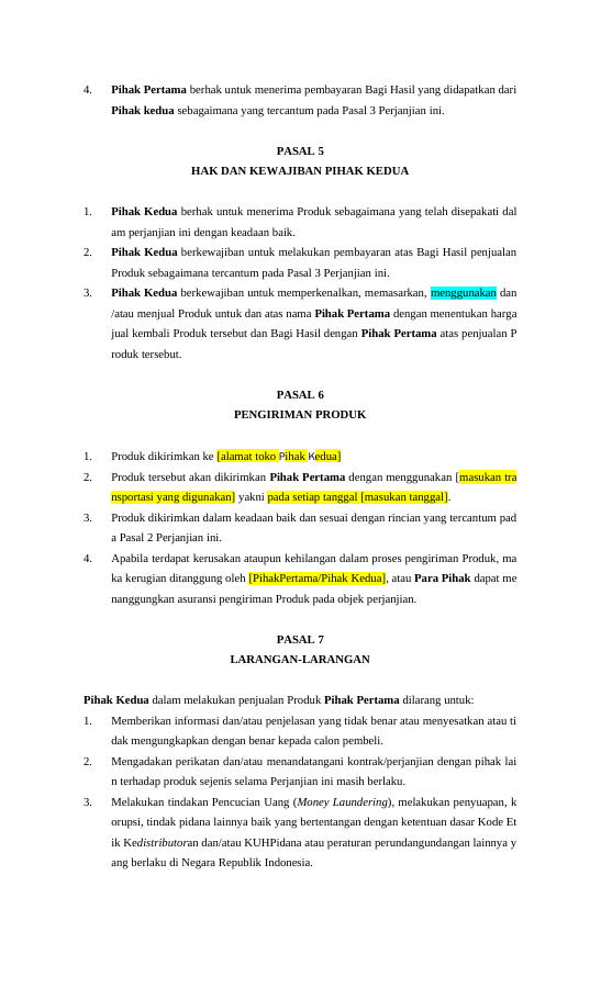 Pratinjau Perjanjian Kemitraan UMKM halaman 3