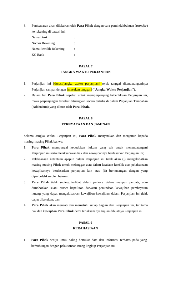 Pratinjau Perjanjian Usaha Bersama halaman 3
