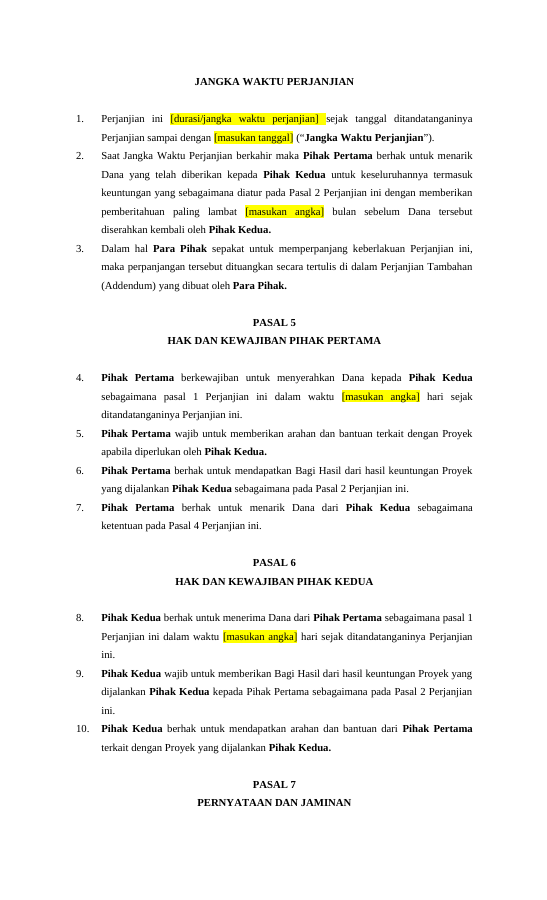 Pratinjau Perjanjian Usaha Bagi Hasil halaman 3