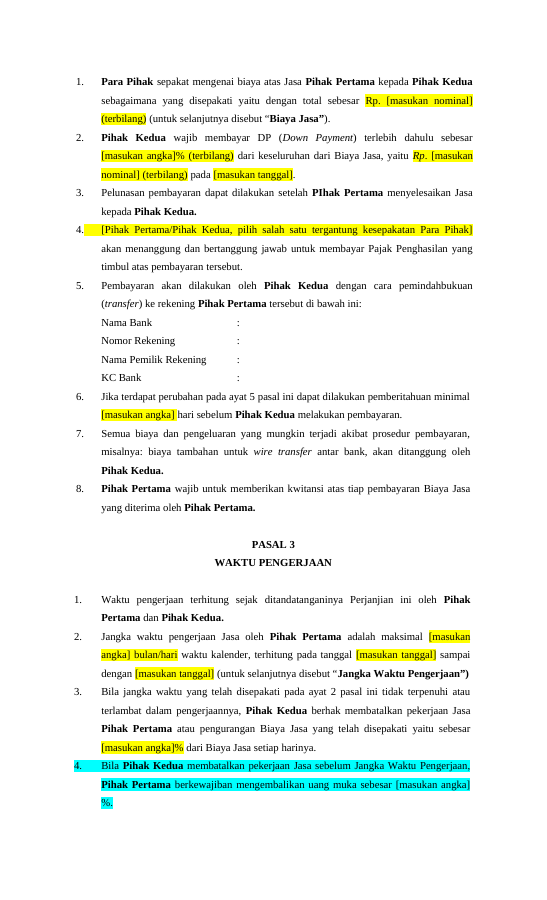 Pratinjau Perjanjian Jasa Desain Interior halaman 2