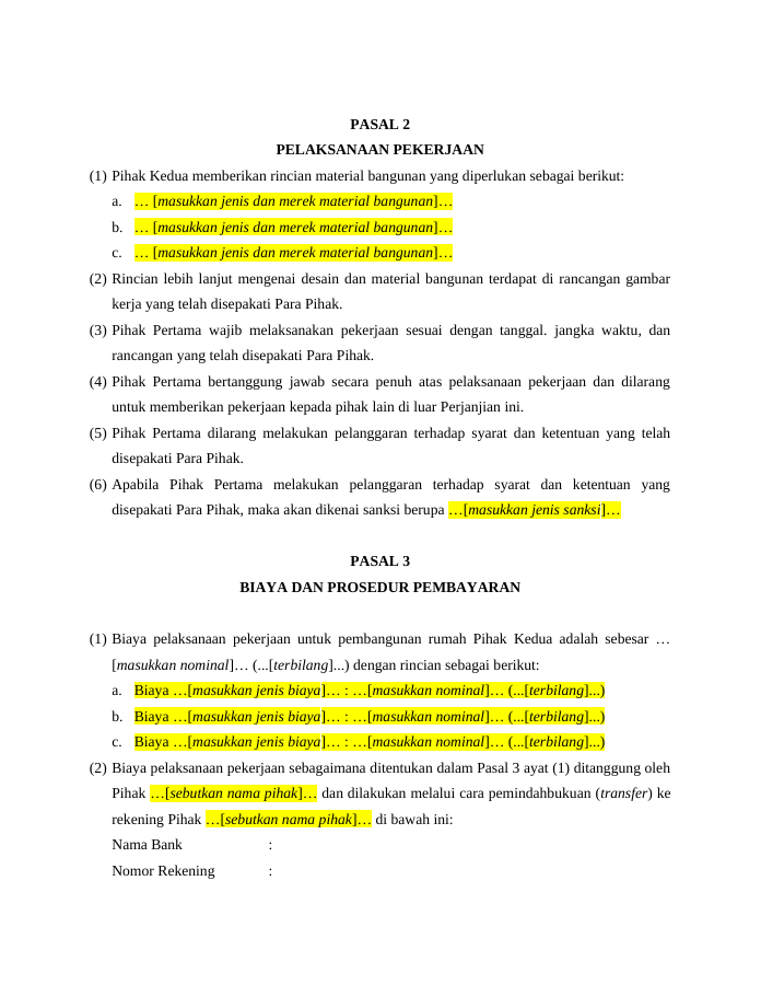 Pratinjau Perjanjian Konstruksi halaman 3