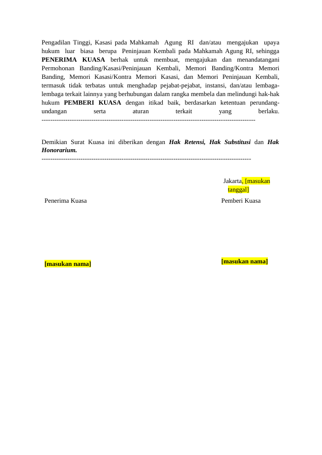 Pratinjau Surat Kuasa halaman 2