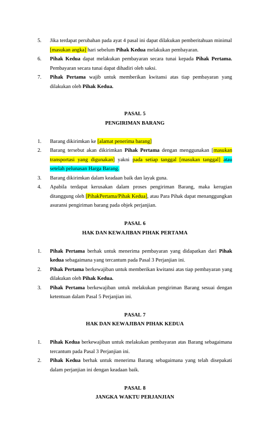 Pratinjau Perjanjian Supplier (Perjanjian Suplai Barang) halaman 3